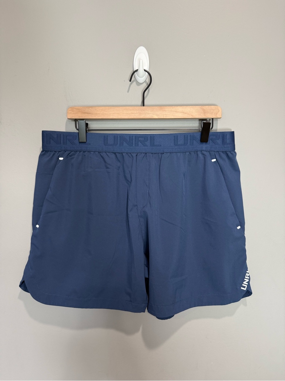 UNRL Men's Performance Athletic Shorts Bundle XL Black Blue Lined 5.5" Inseam